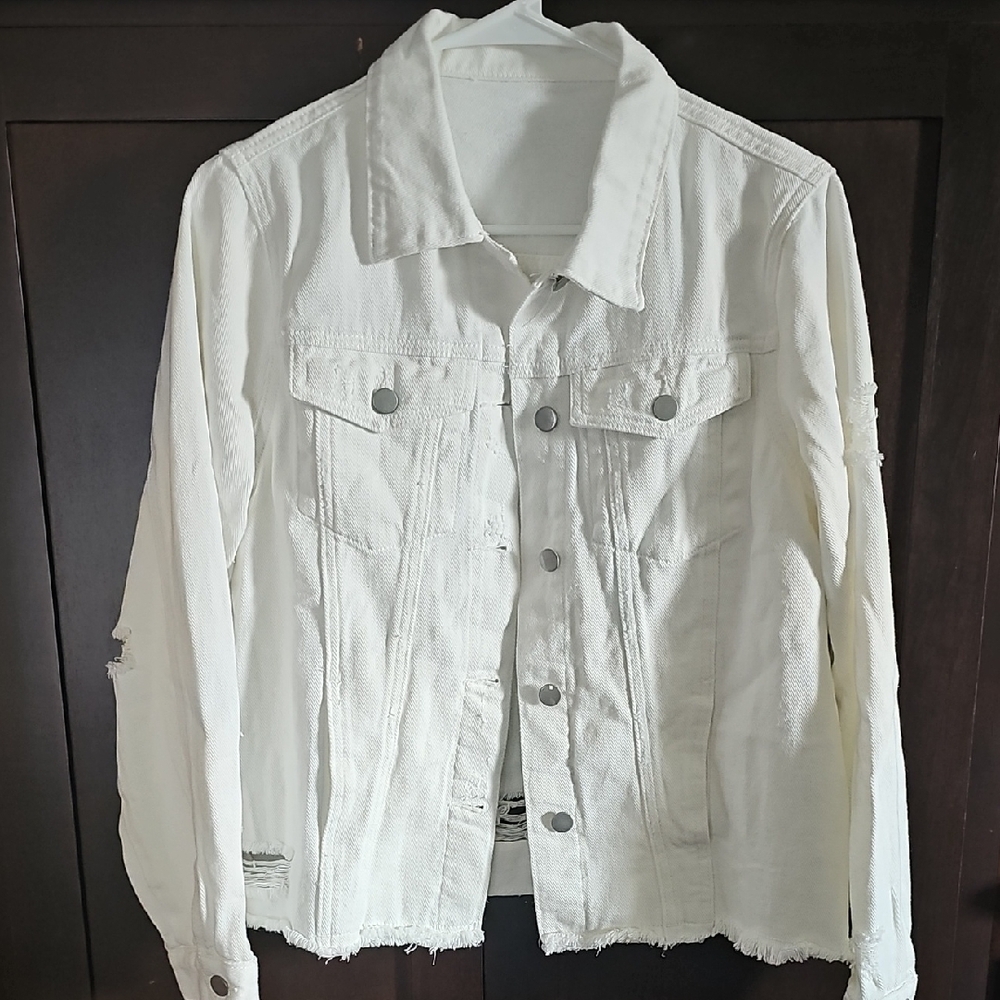 Men's White Denim Jacket